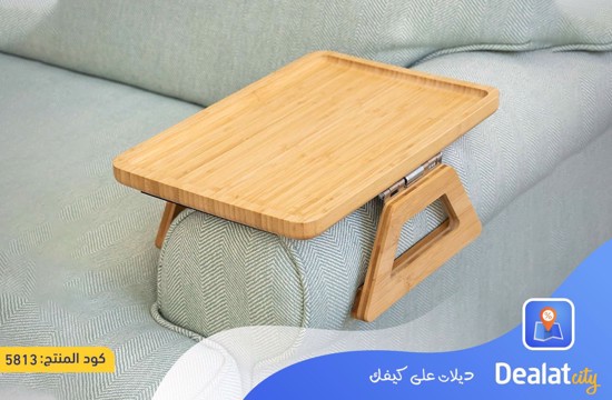 Wooden Sofa Arm Table With Clip - dealatcity store