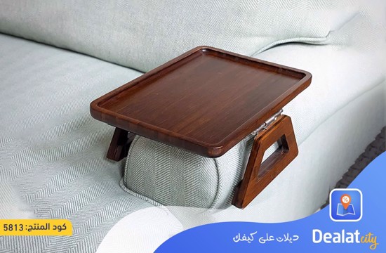 Wooden Sofa Arm Table With Clip - dealatcity store