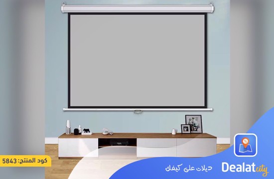 Retractable and Foldable Hanging Projector Display Screen - dealatcity store