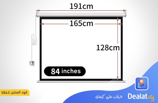 Retractable and Foldable Hanging Projector Display Screen - dealatcity store