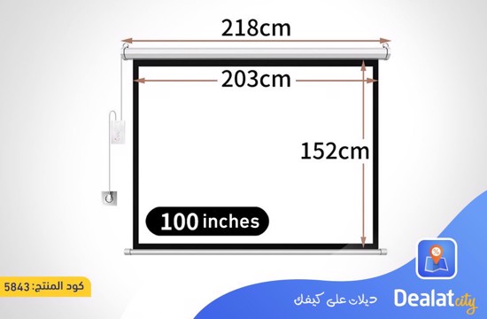 Retractable and Foldable Hanging Projector Display Screen - dealatcity store