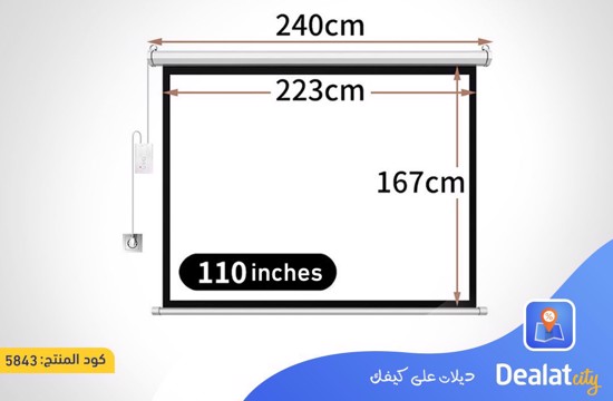 Retractable and Foldable Hanging Projector Display Screen - dealatcity store