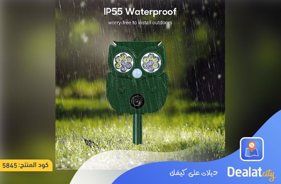 Solar Powered Waterproof Ultrasonic Rats & Animals Repellent - dealatcity store