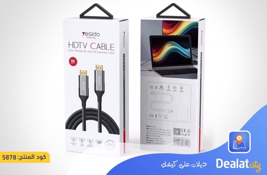 Yesido HM11 1.8m HDMI Male to HDMI Male 8K UHD Cable - dealatcity store