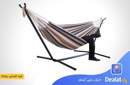 Double Oversized Hammock with Metal Stand and Carrying Bag - dealatcity store