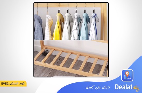 Clothes Rack with Two Bottom Shelves - dealatcity store