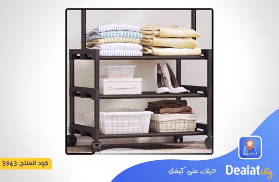 Multifunctional Clothes Organizer Rack with 3 Storage Racks - dealatcity store