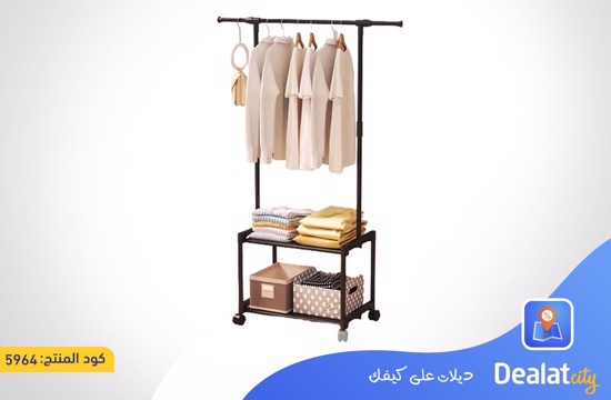 Clothes Stand with a 2-layer Bottom Shelf - dealatcity store