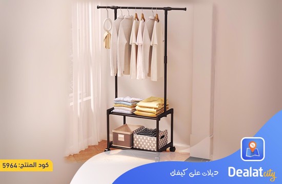 Clothes Stand with a 2-layer Bottom Shelf - dealatcity store