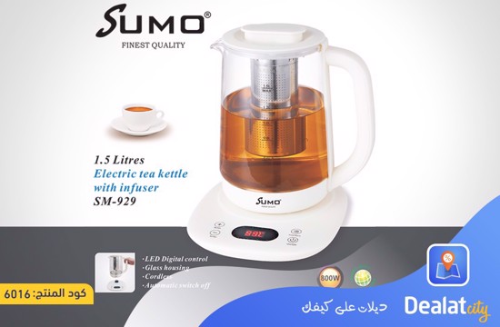 SUMO SM-929 1.5 Litres 800W Cordless Electric Tea Kettle - dealatcity store