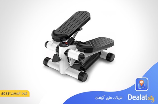 Stepper Exercise Device is Equipped With a Digital Screen with Resistant Ropes to Strengthen Agricultural and Foot Muscles