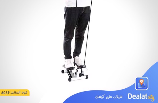 Stepper Exercise Device is Equipped With a Digital Screen with Resistant Ropes to Strengthen Agricultural and Foot Muscles