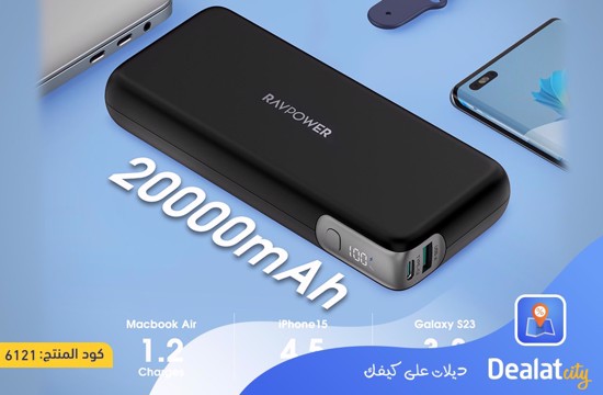 RAVPower RP-PB201 Pro 20000mAh PD65W Power Bank - dealatcity store