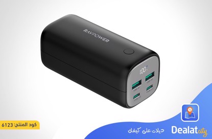 Ravpower RP-PB208 Multi-Port Power Bank with Digital Display, 50W 20000mAh