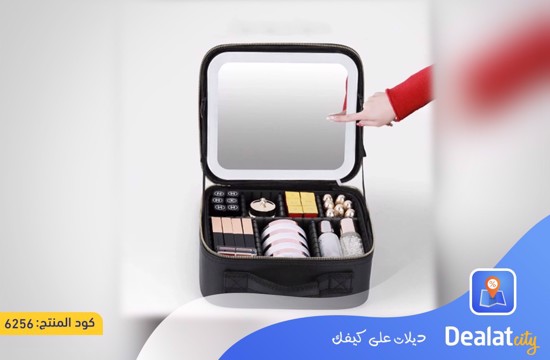 Makeup Bag with Adjustable Lighted Mirror  - dealatcity store