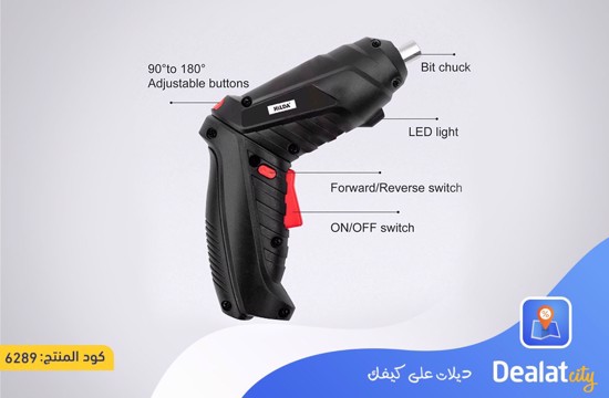 45 in 1 Rechargeable Cordless Screwdriver with 90 Degree Rotatable Rubber Handle