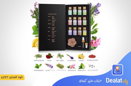 Essential Oil Set Consisting of 12 Distinct Aromatic Scents - dealatcity store