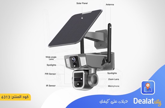 4MP Solar Triple-Lens Linkage Camera - dealatcity store