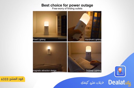 Portable LED Night Light with Motion Sensor and USB Rechargeable with Adjustable Levels