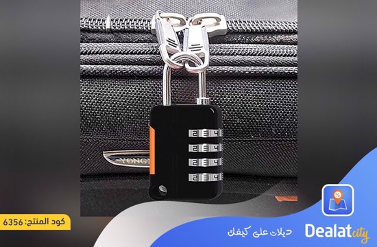 Multipurpose 4-digit Combination Lock with Strong Retractable Rope Perfect for Suitcases