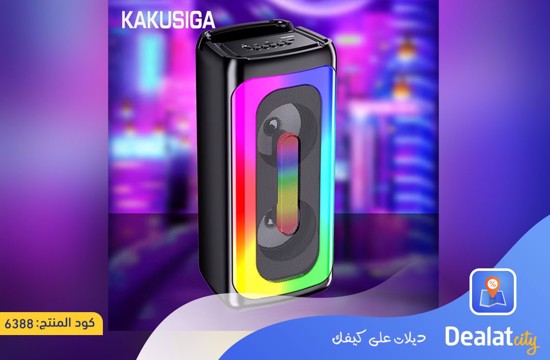 KAKUSIGA KK-4202 Wireless Bluetooth Speaker with RGB Lighting and Microphone with High-quality Sound