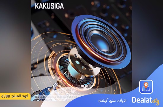 KAKUSIGA KK-4202 Wireless Bluetooth Speaker with RGB Lighting and Microphone with High-quality Sound