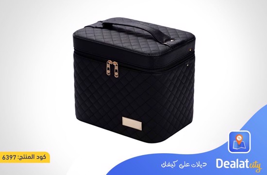 Makeup Case with Mirror and Foldable Inner Drawer Suitable for All Cosmetics