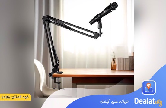 Desk Mount Microphone Stand with Adjustable Arm for the Best Position for Audio Recording