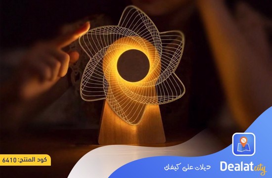 3D Rotating Windmill Led Night Light Table Lamp - dealatcity store