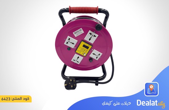 22.5m Cable Reel with 4 Triple Sockets - dealatcity store