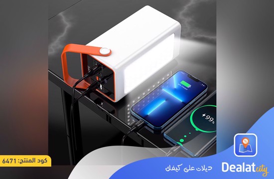 Hoco J107 90000mAh Portable Power Bank with 7 Ports with LED Flashlight and LCD Display