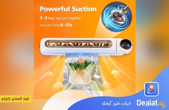 Multi-Purpose Vacuum Sealer and Bag Sealer with Touch Control to Preserve Food Longer