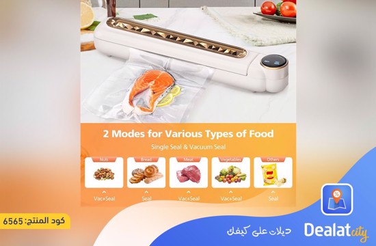 Multi-Purpose Vacuum Sealer and Bag Sealer with Touch Control to Preserve Food Longer