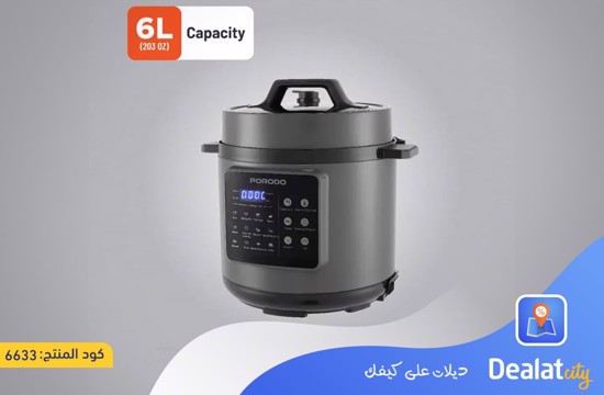 Porodo 1300W 6L Multi-Purpose Pressure Cooker - dealatcity store