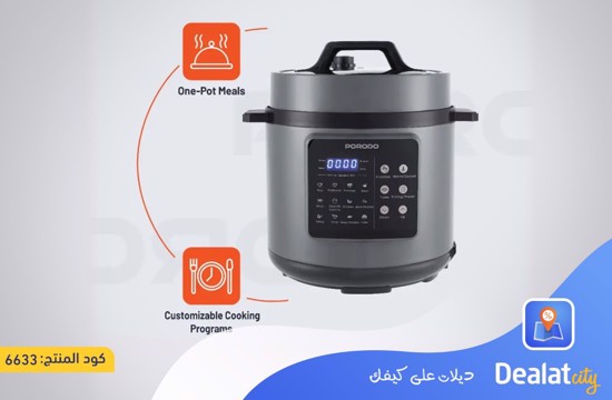 Porodo 1300W 6L Multi-Purpose Pressure Cooker - dealatcity store