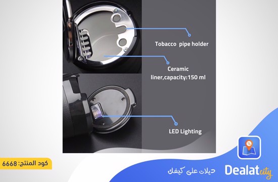 Hoco ZP11 Automatic Car Cigarette Ashtray 150ml with LED Light - dealatcity store