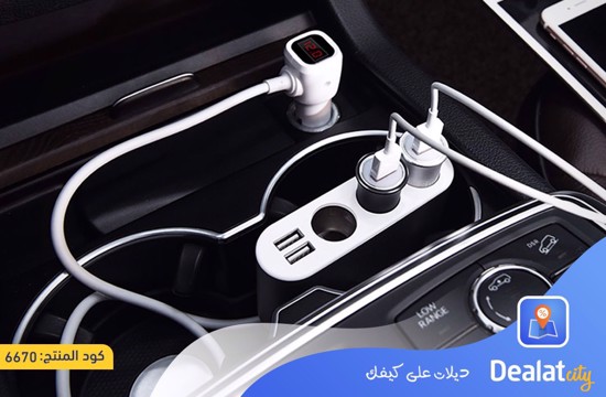 HOCO Z13 3 in 1 Car Charger with 2 USB Ports - dealatcity store