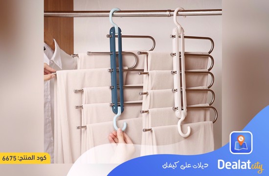 5-rack Stainless Steel Foldable Hanger Space Saving Versatile