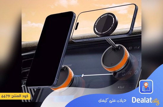 360 Degree Rotating Foldable Magnetic Car Phone Holder with Strong Suction